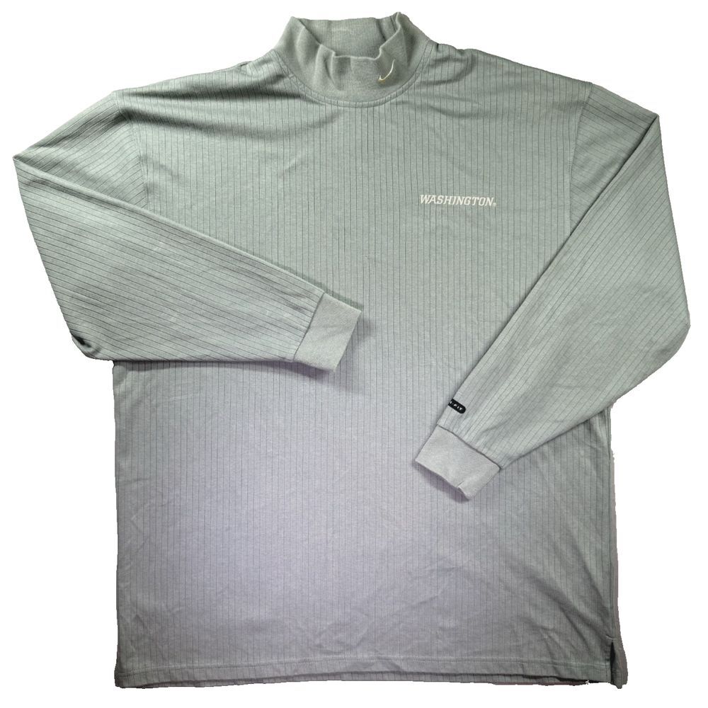 Nike Washington Huskies Shirt Mens XL Dri-Fit Pullover Football WU Ribbed Golf‎